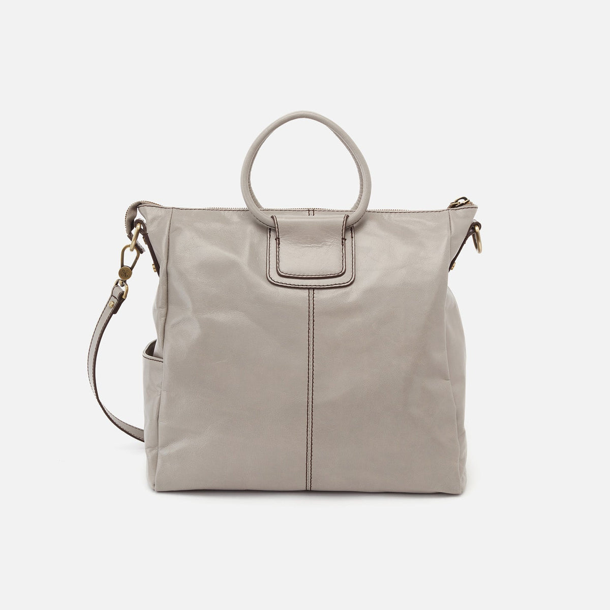 Sheila Large Satchel in Polished Leather - Driftwood | HOBO