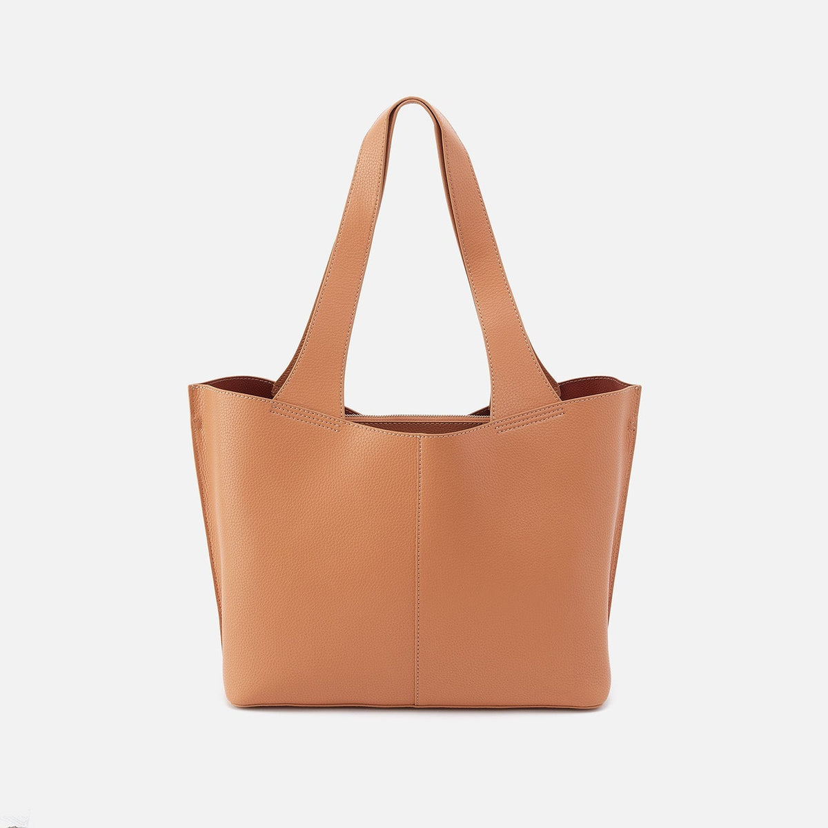 Vida Tote in Micro Pebbled Leather - Biscuit | HOBO
