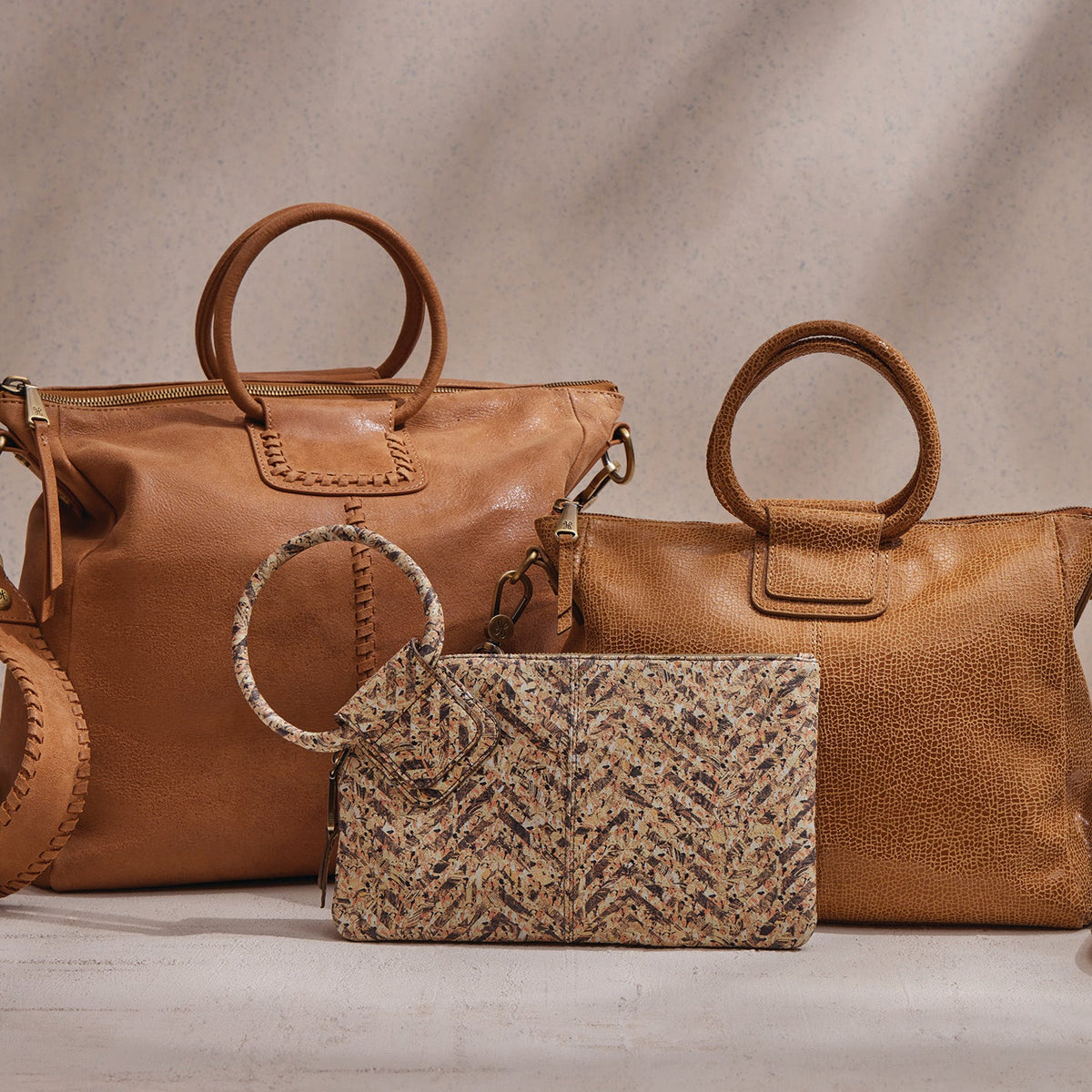 Sheila Large Satchel In Buffed Leather - Whiskey | HOBO