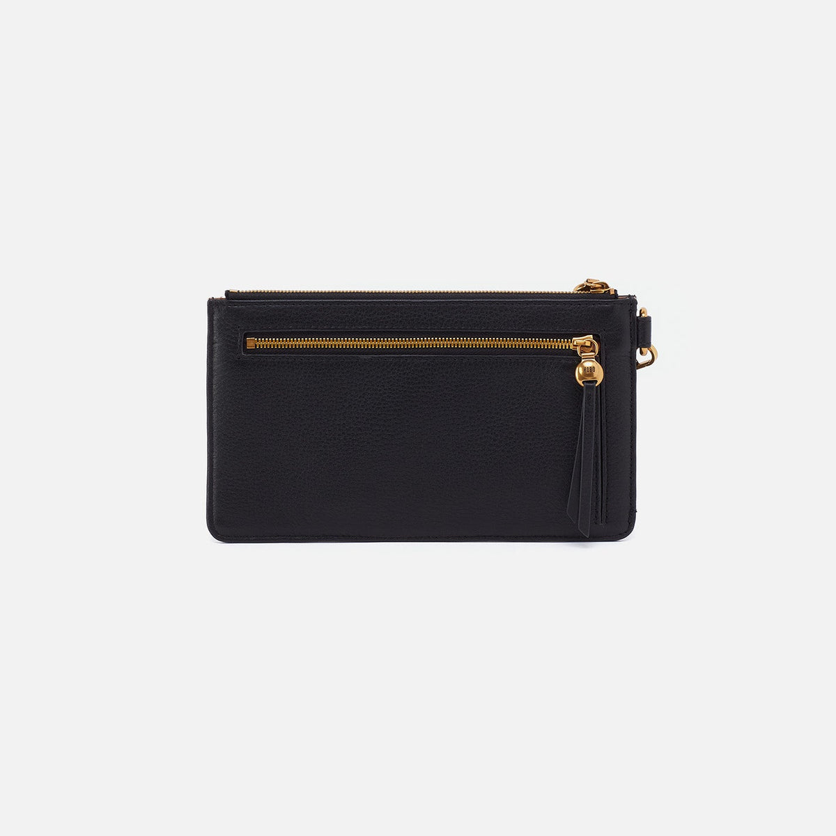 Hart Wristlet In Pebbled Leather - Black | HOBO