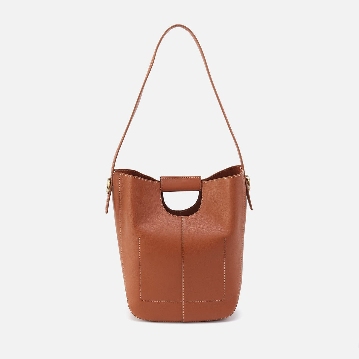 Camden Shoulder Bag In Smooth Leather - Burnished Caramel | HOBO