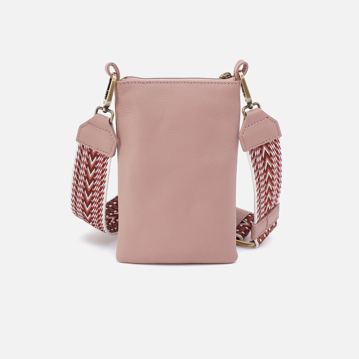 Cass Phone Crossbody In Pebbled Leather - Blush | HOBO