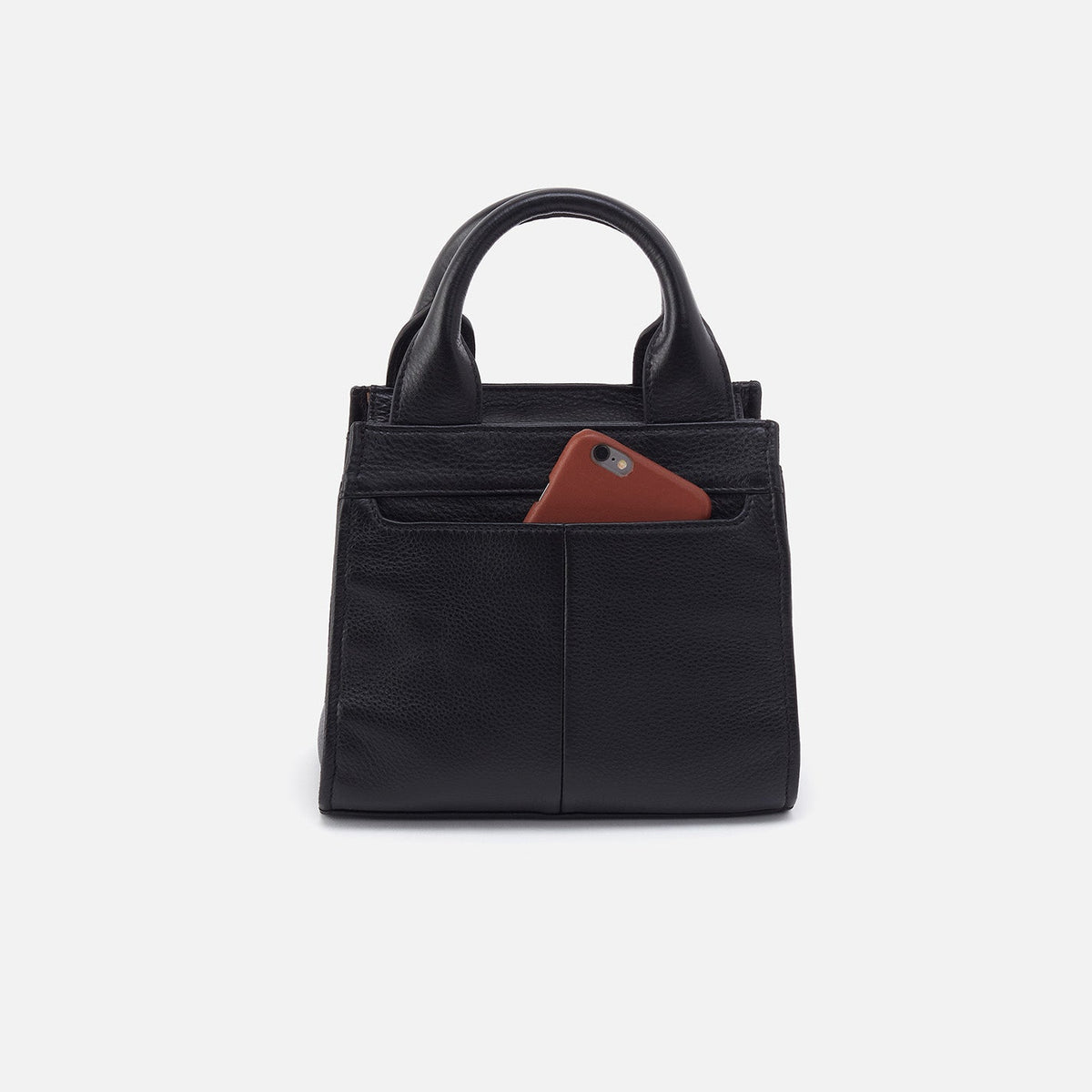 Cass Small Tote In Pebbled Leather - Black | HOBO