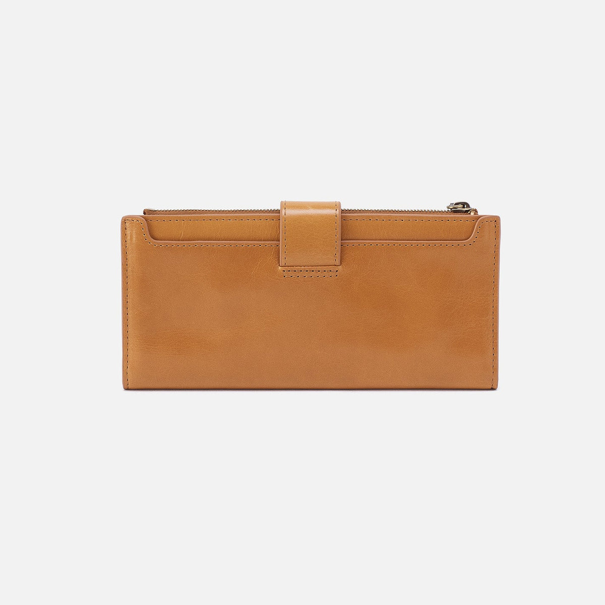 Dunn Continental Wallet In Polished Leather - Natural | HOBO