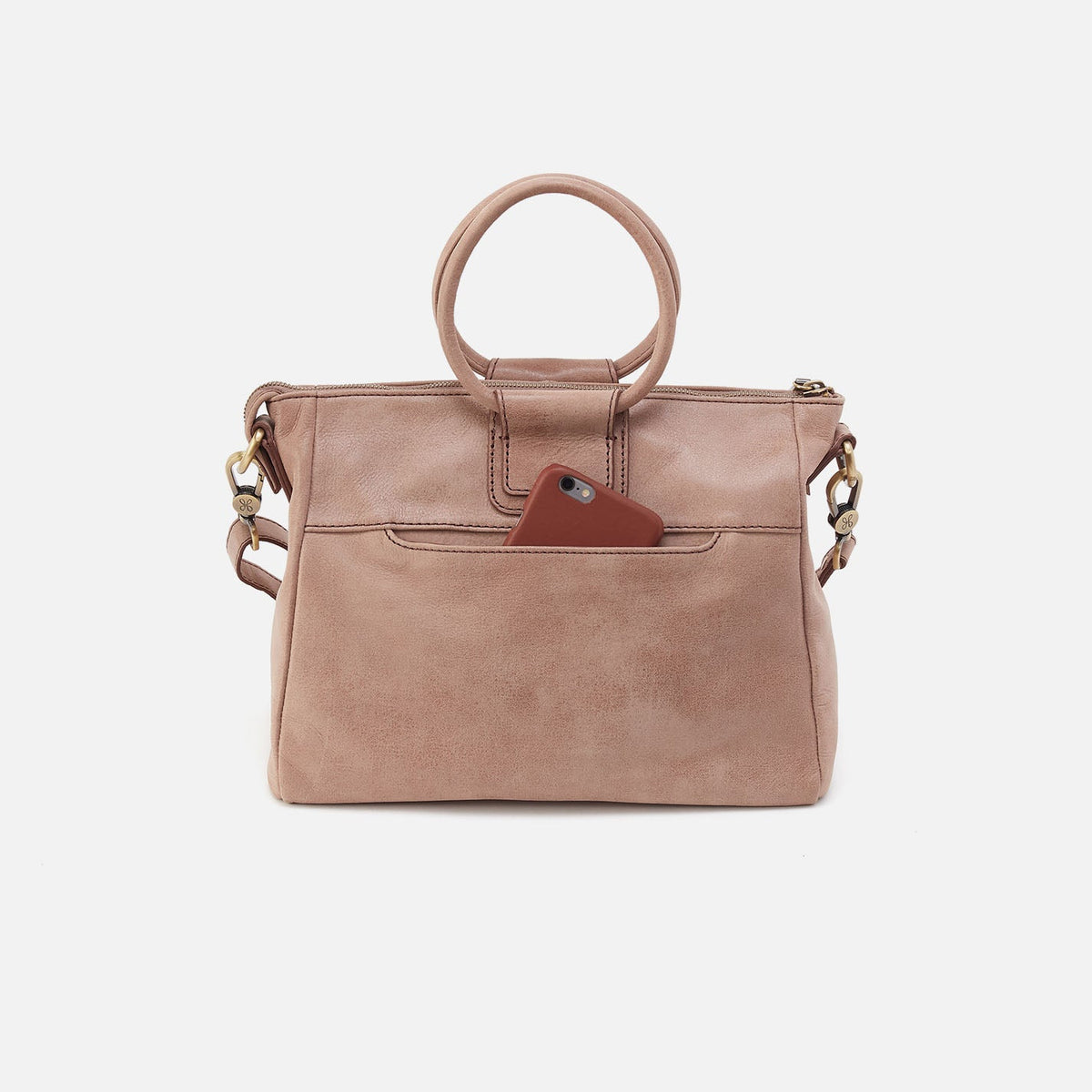 Sheila Medium Satchel In Buffed Leather - Hazel | HOBO