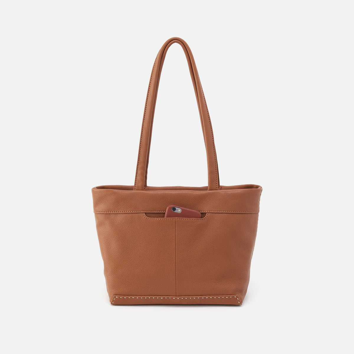 Austin Tote In Pebbled Leather - Warm Honey | HOBO