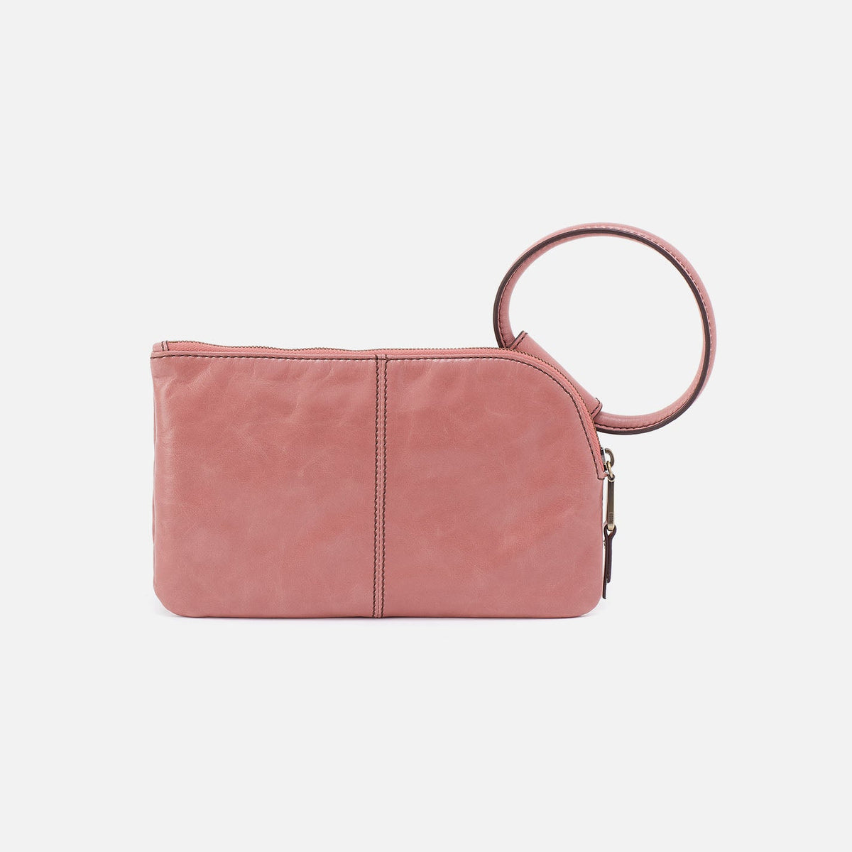 Sable Wristlet In Polished Leather - Rose | HOBO