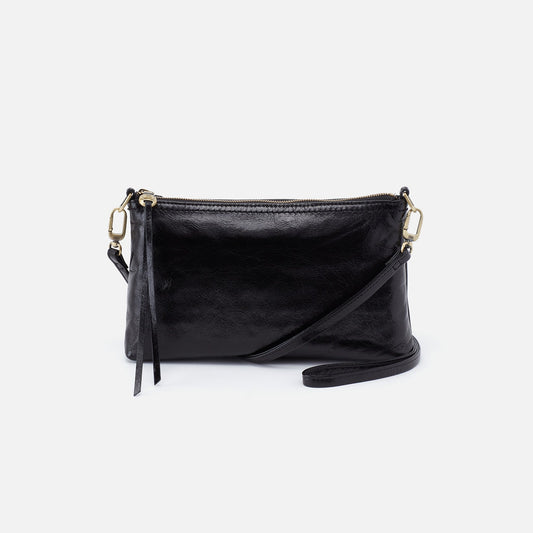 Darcy Crossbody In Polished Leather - Black | HOBO