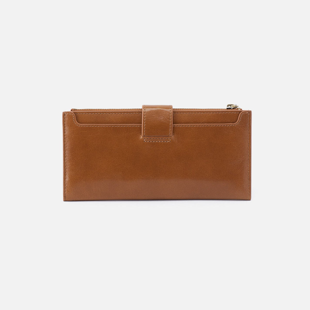 Dunn Continental Wallet In Polished Leather - Truffle | HOBO