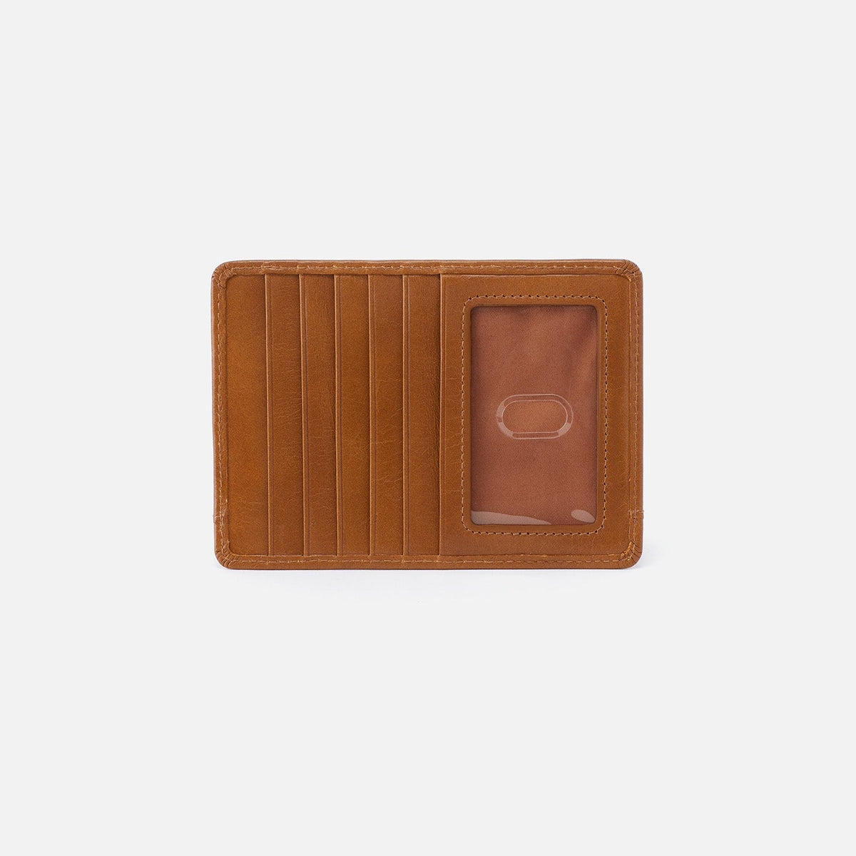 Euro Slide Card Case In Polished Leather - Truffle | HOBO