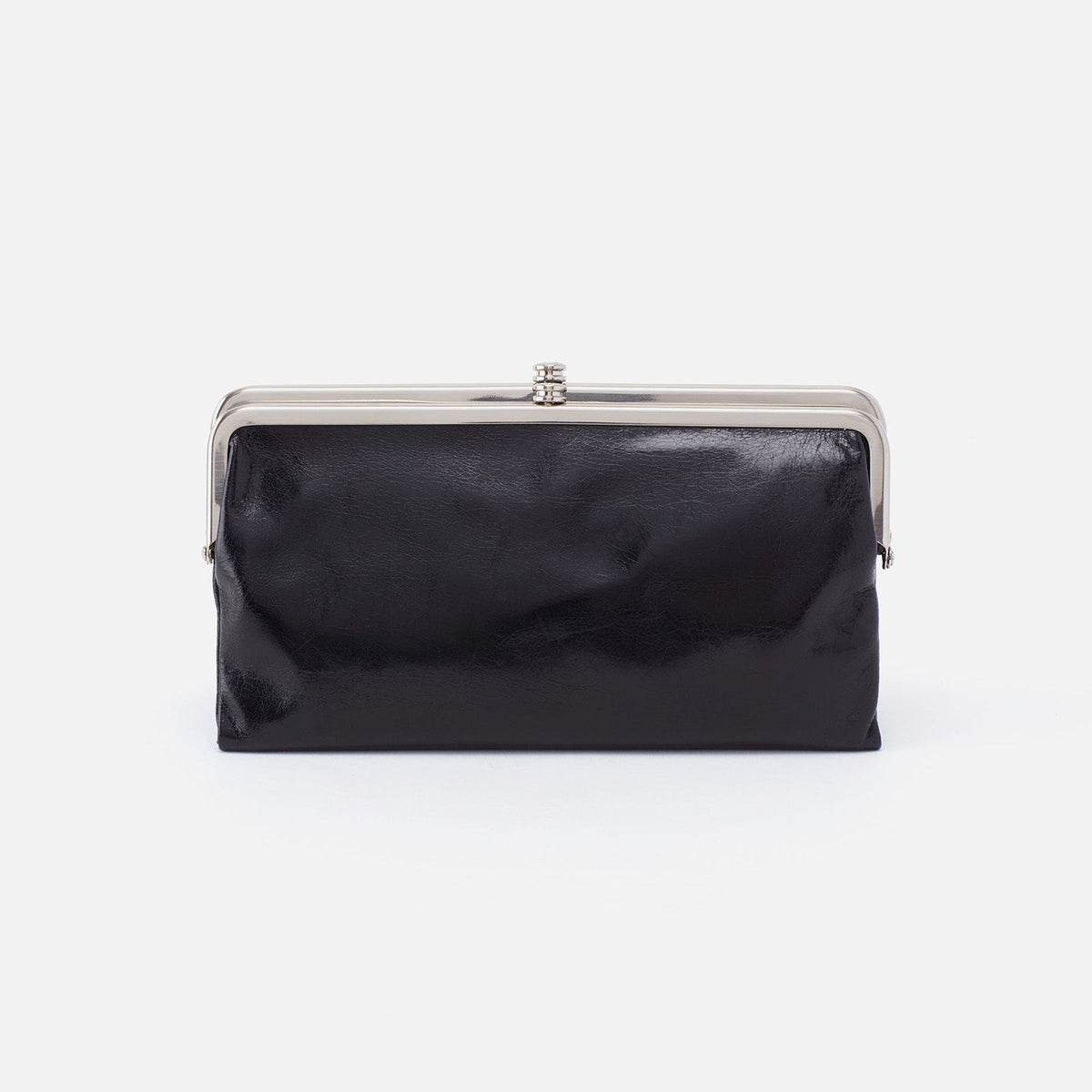 Lauren Clutch-Wallet In Polished Leather - Black | HOBO