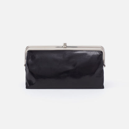 Lauren Clutch-Wallet In Polished Leather - Black | HOBO