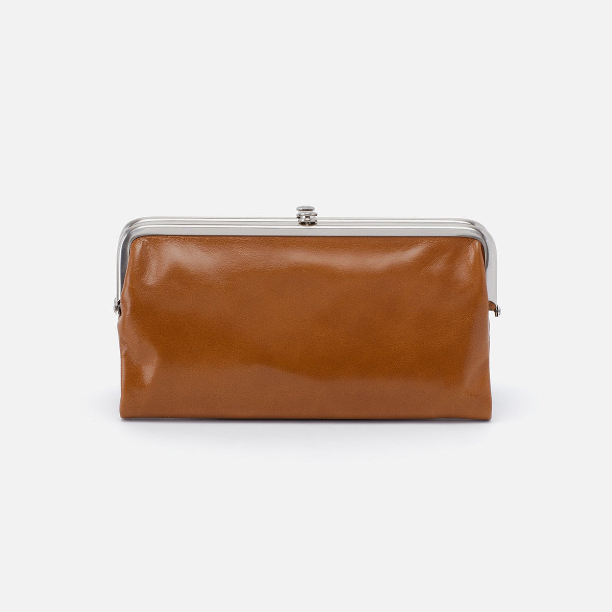 Lauren Clutch-Wallet In Polished Leather - Truffle | HOBO