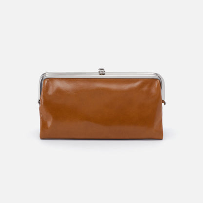 Lauren Clutch-Wallet In Polished Leather - Truffle | HOBO