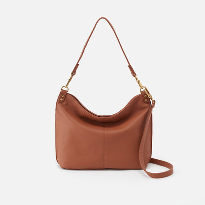 Pier Shoulder Bag in Pebbled Leather - Cashew | HOBO