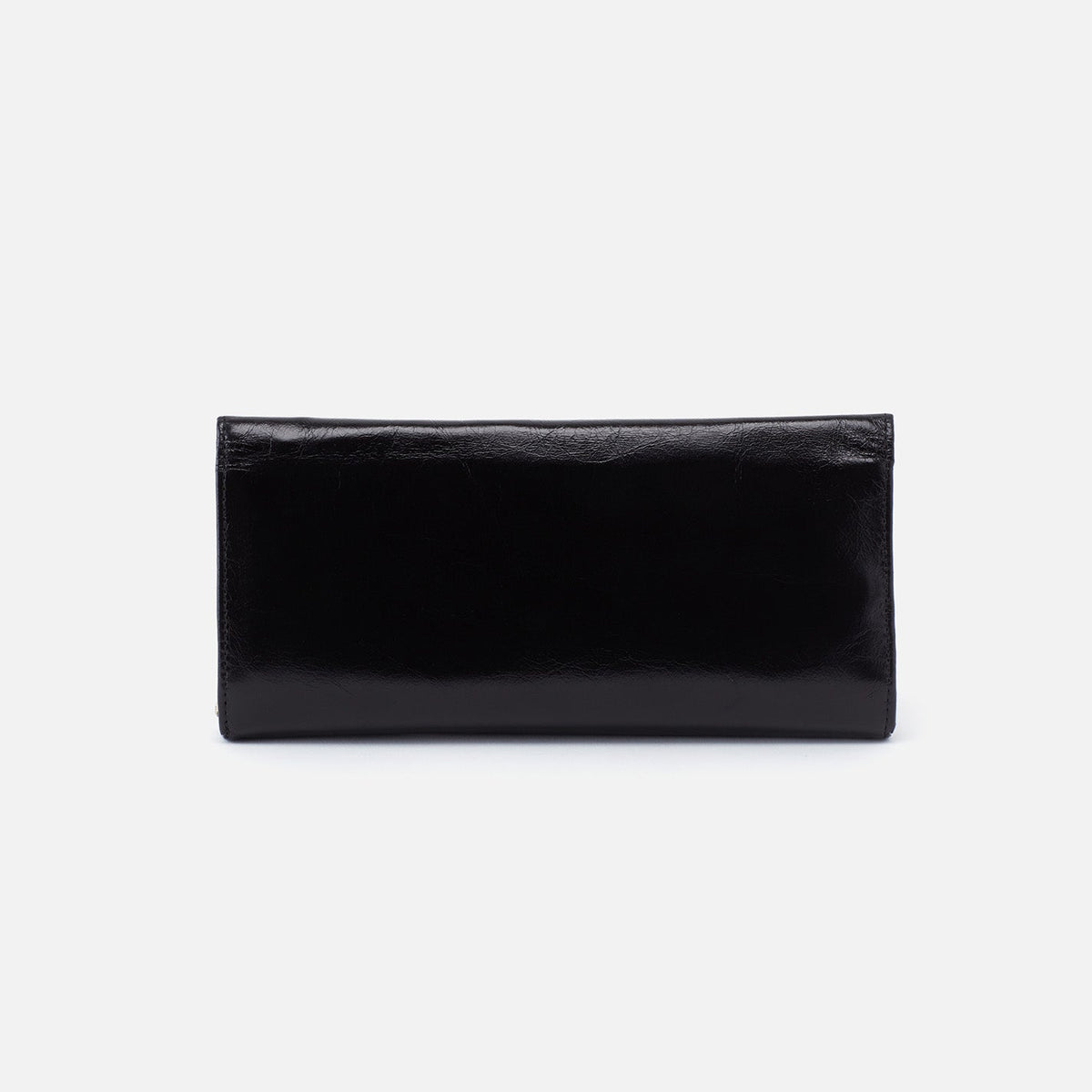 Rachel Continental Wallet In Polished Leather - Black | HOBO