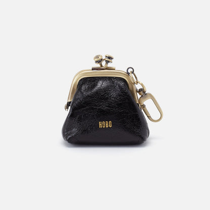 Run Frame Pouch In Polished Leather - Black | HOBO