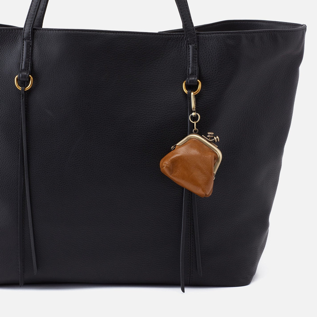 Run Frame Pouch in Polished Leather - Truffle | HOBO