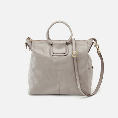Sheila Large Satchel in Polished Leather - Driftwood | HOBO
