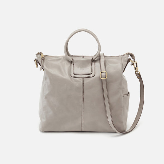 Sheila Large Satchel in Polished Leather - Driftwood | HOBO