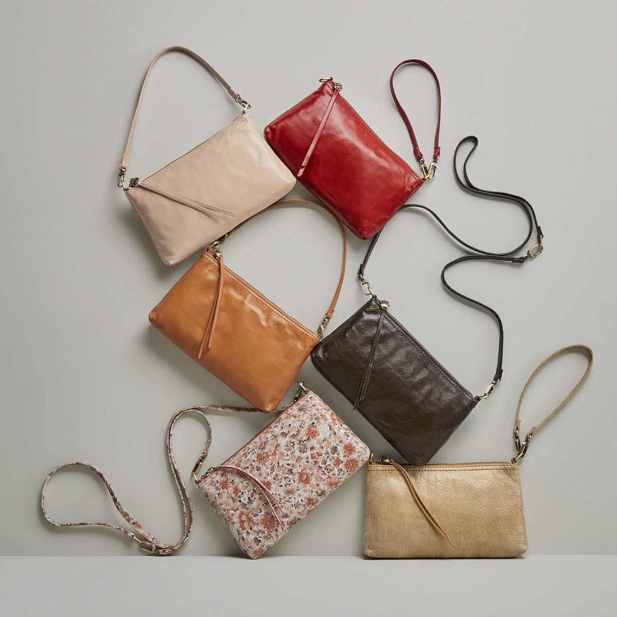 Darcy Crossbody In Metallic Leather - Gold Leaf | HOBO