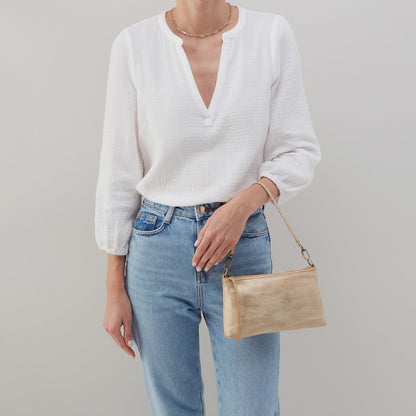 Darcy Crossbody In Metallic Leather - Gold Leaf | HOBO