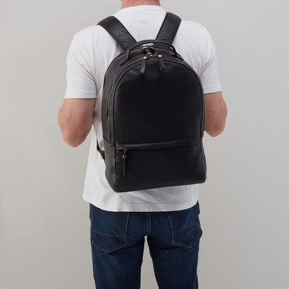 Maddox Backpack in Silk Napa Leather - Black | HOBO