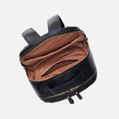 Maddox Backpack in Silk Napa Leather - Black | HOBO
