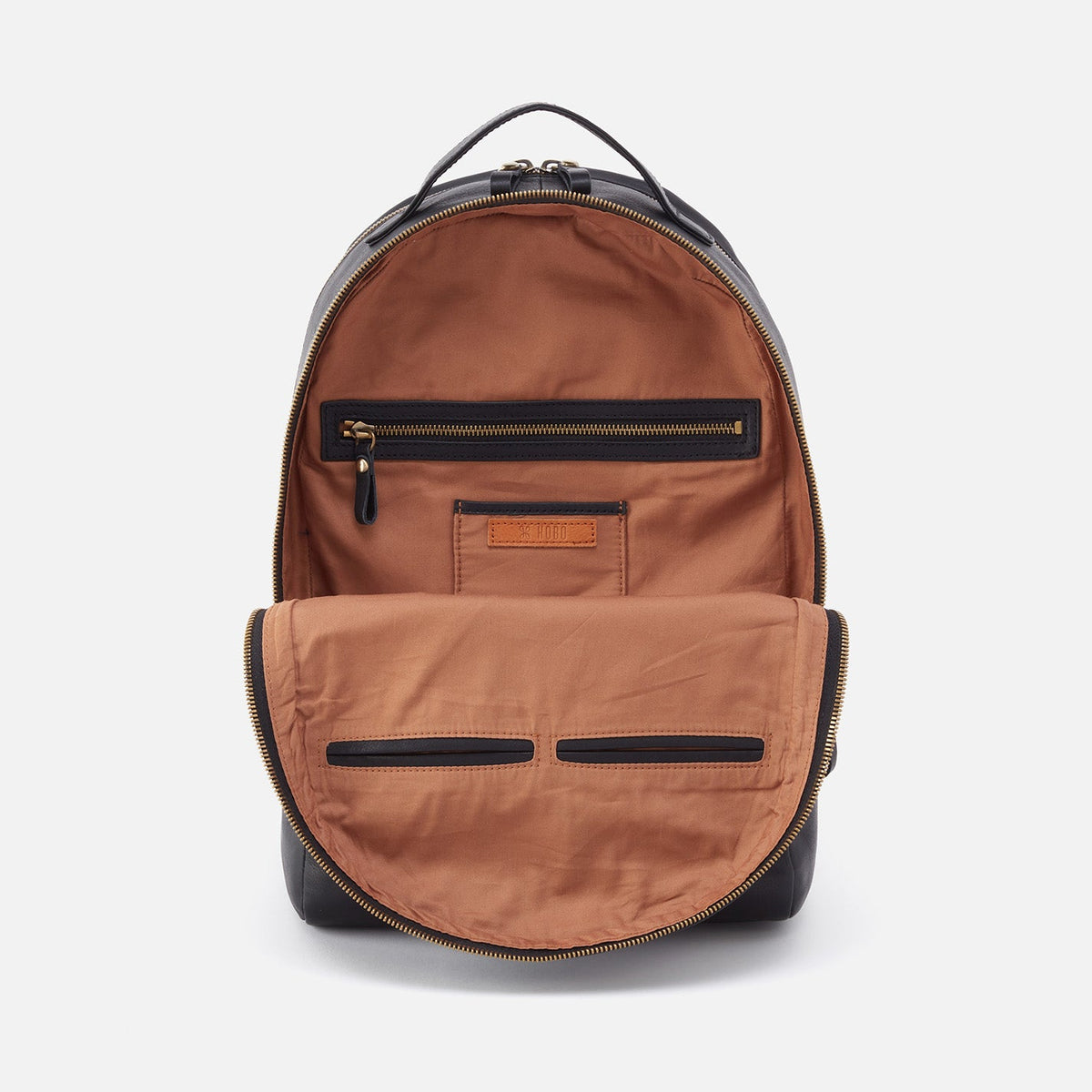 Maddox Backpack in Silk Napa Leather - Black | HOBO