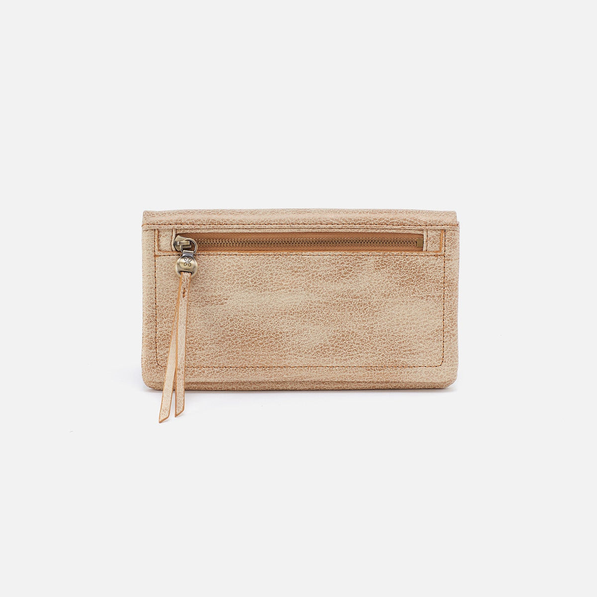 Lumen Continental Wallet In Metallic Leather - Gold Leaf | HOBO