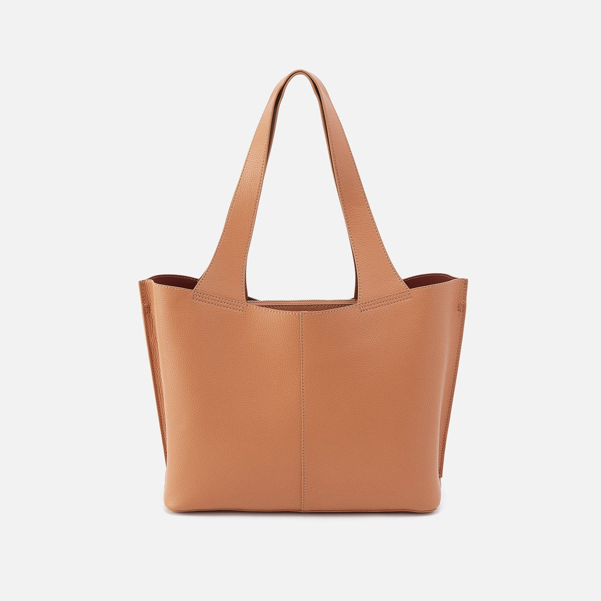 Vida Tote in Micro Pebbled Leather - Biscuit | HOBO