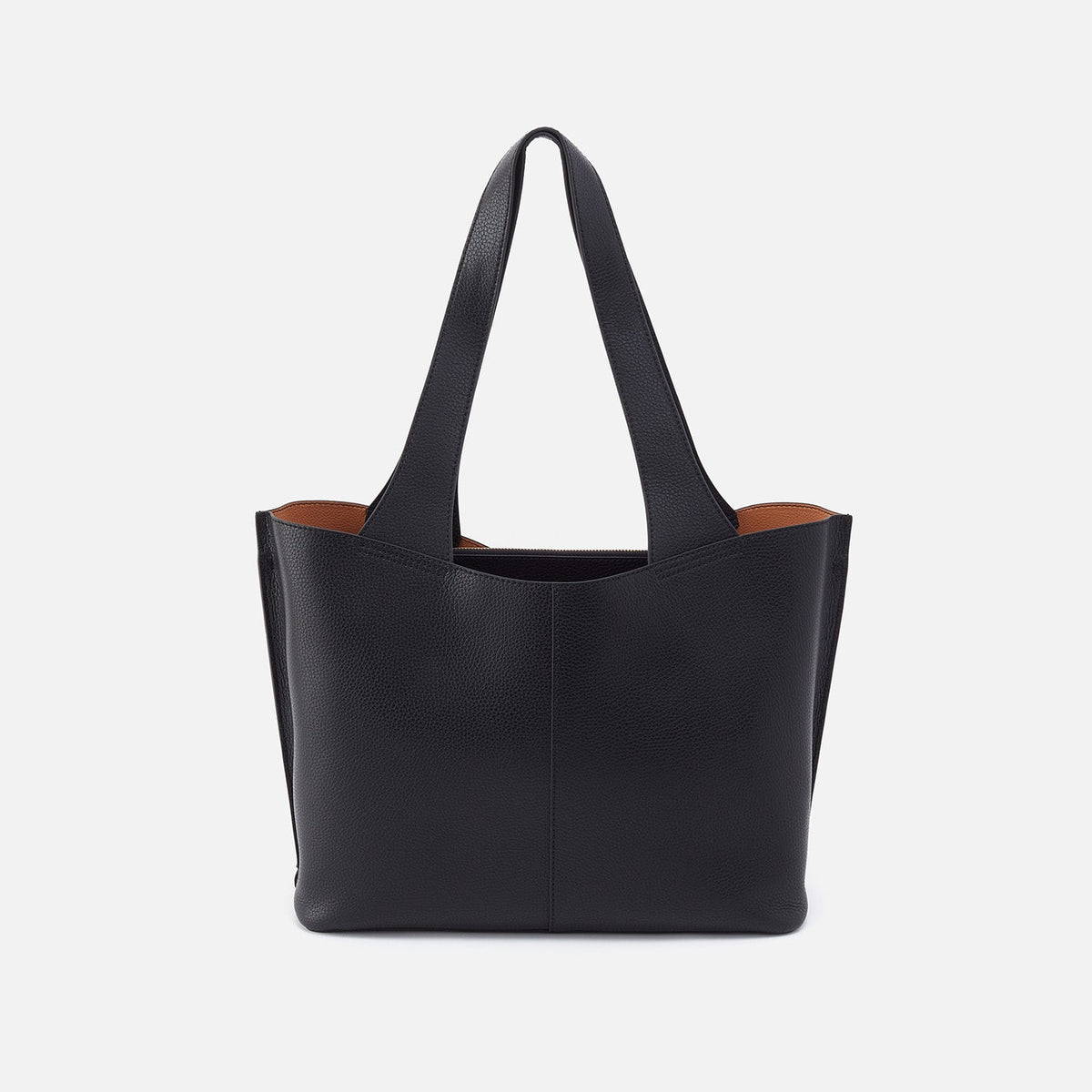 Vida Tote in Micro Pebbled Leather - Black | HOBO