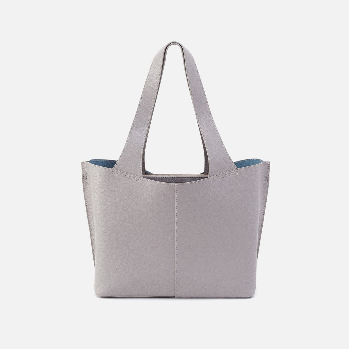 Vida Tote in Micro Pebbled Leather - Morning Dove Grey | HOBO