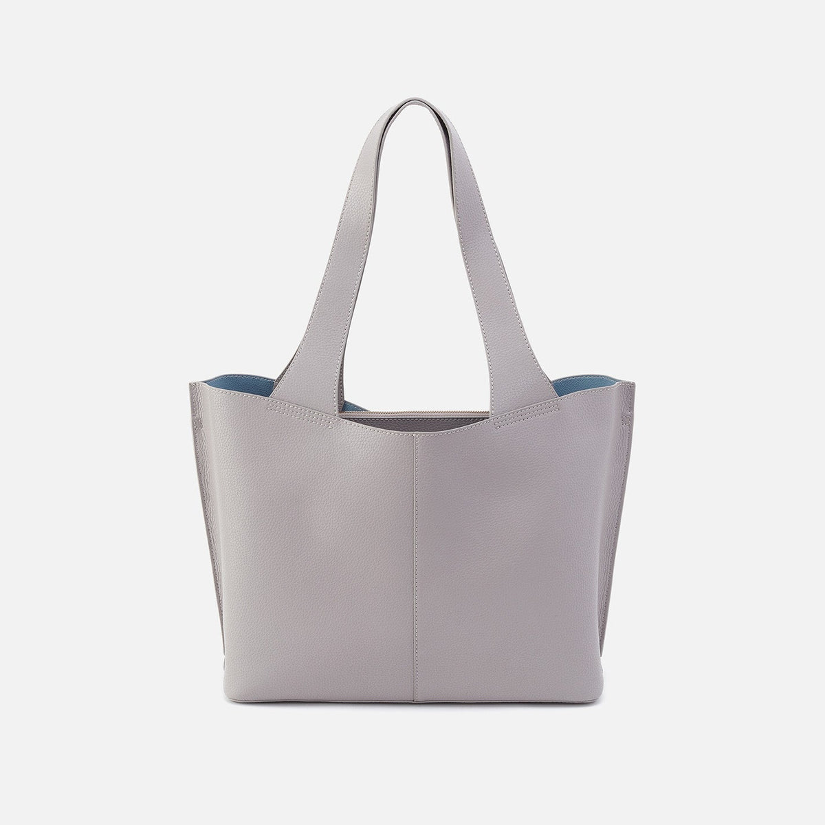 Vida Tote in Micro Pebbled Leather - Morning Dove Grey | HOBO