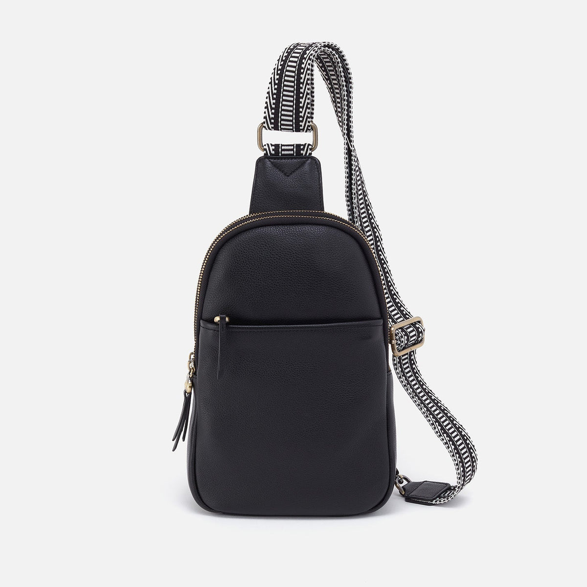 Cass Sling In Pebbled Leather - Black | HOBO