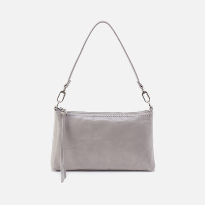 Darcy Crossbody In Polished Leather - Light Grey | HOBO