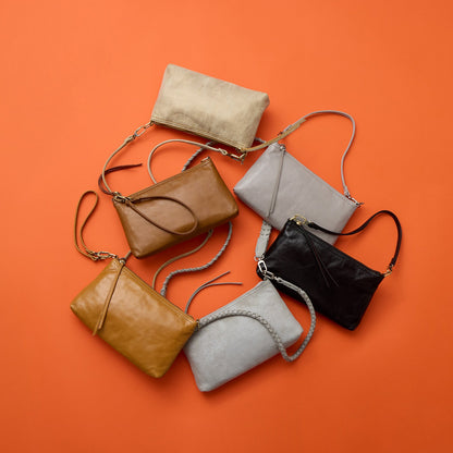Darcy Crossbody In Polished Leather - Natural | HOBO