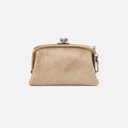 Cheer Frame Pouch In Metallic Leather - Gold Leaf | HOBO