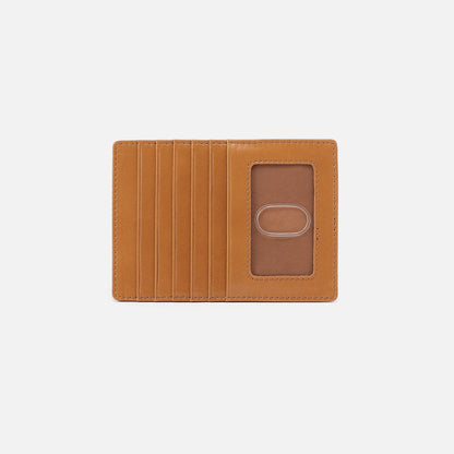 Euro Slide Card Case In Polished Leather - Natural | HOBO