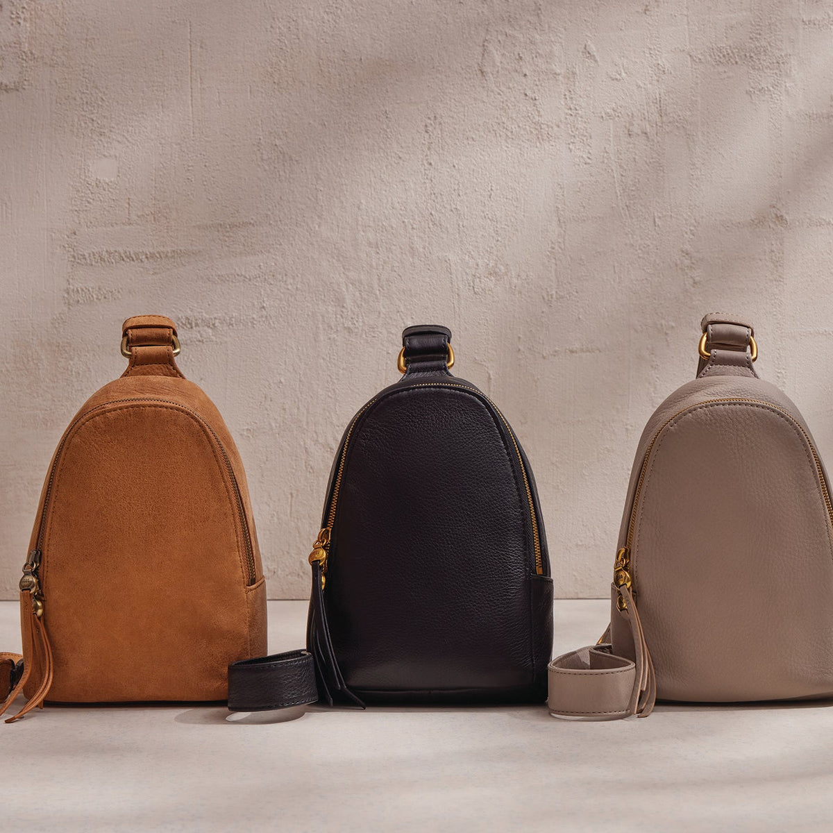 Fern Sling In Buffed Leather - Whiskey | HOBO