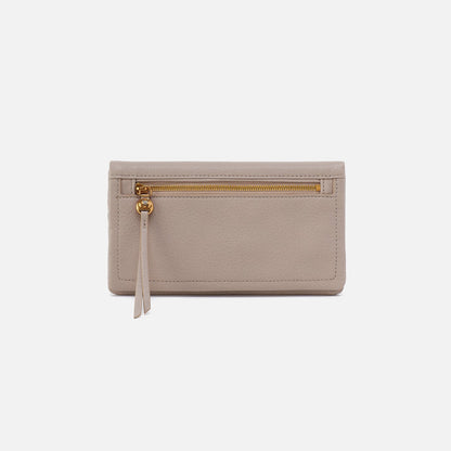 Lumen Continental Wallet In Pebbled Leather - Taupe | HOBO