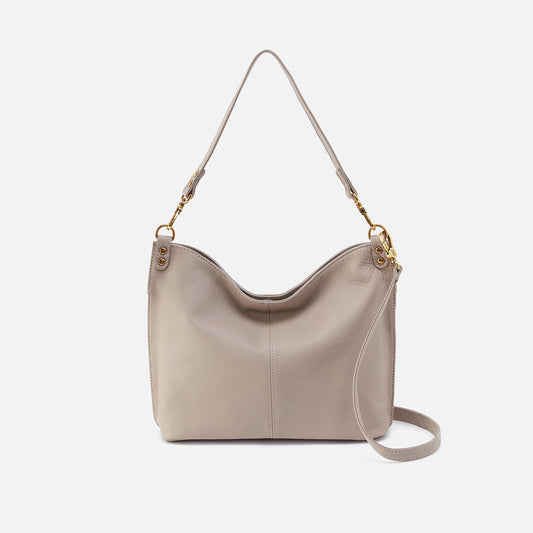 Pier Shoulder Bag In Pebbled Leather - Taupe | HOBO