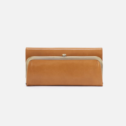 Rachel Continental Wallet In Polished Leather - Natural | HOBO