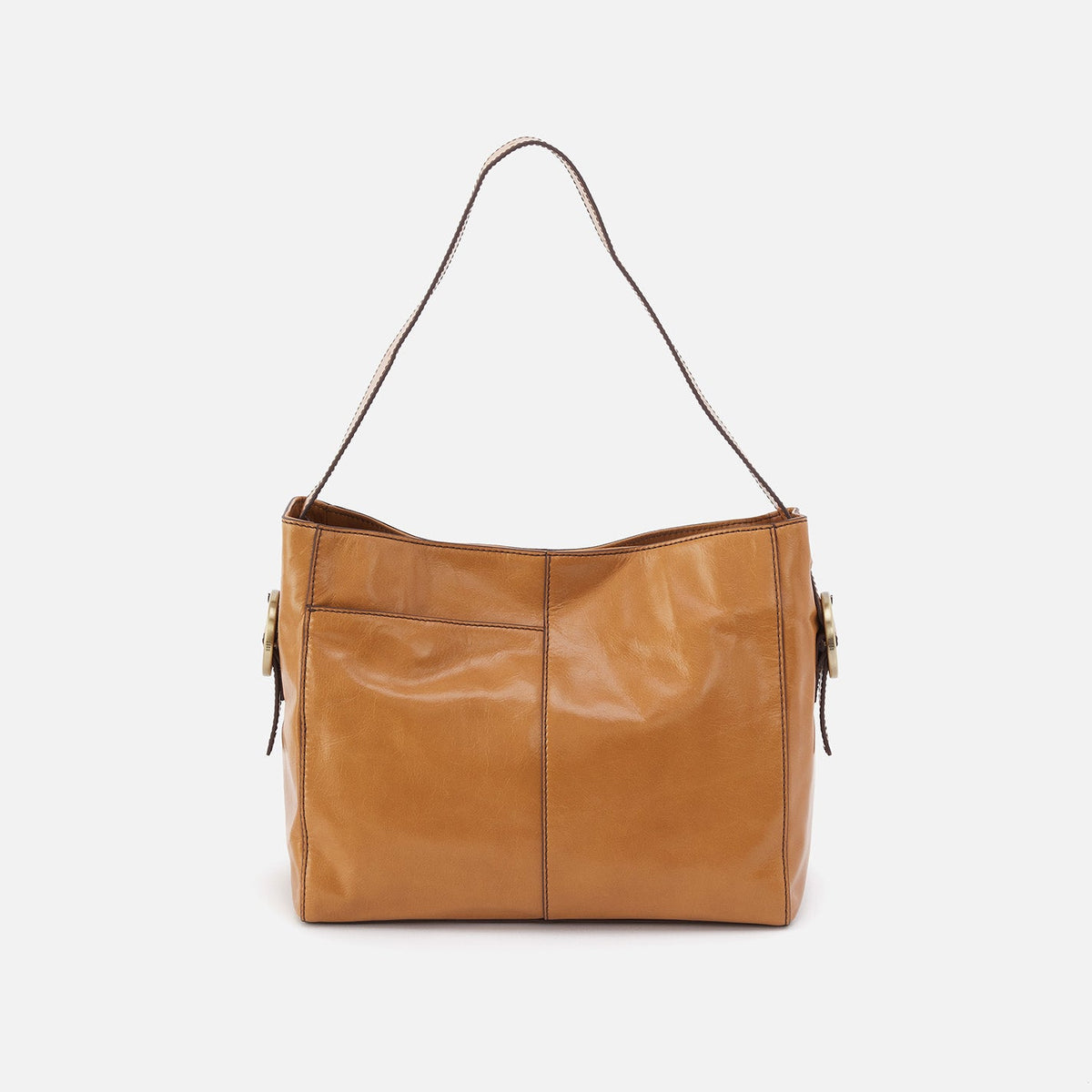 Render Shoulder Bag In Polished Leather - Natural | HOBO