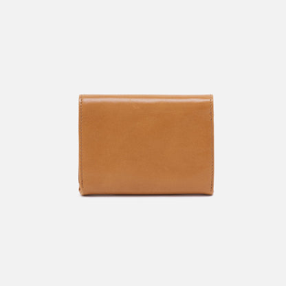 Robin Compact Wallet In Polished Leather - Natural | HOBO