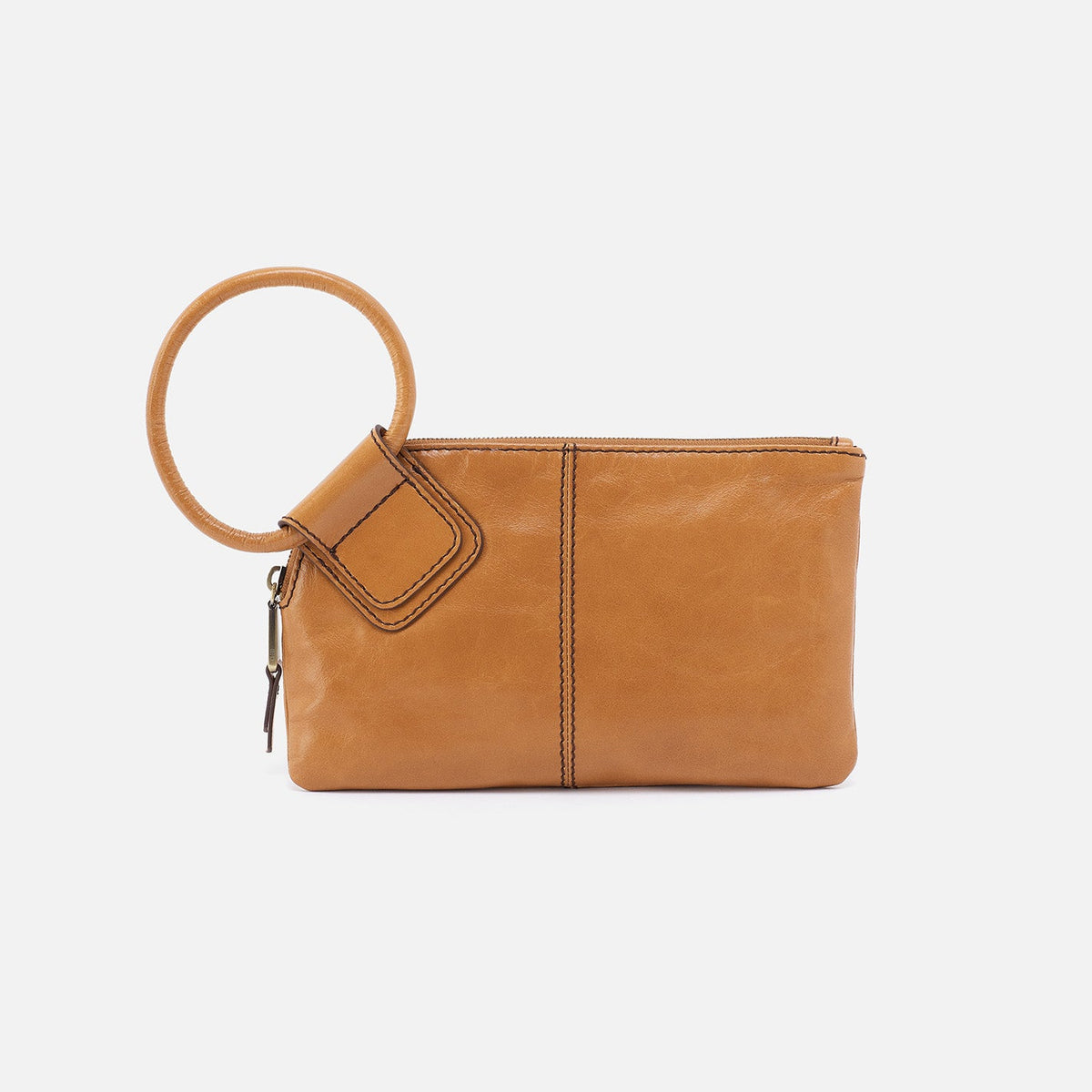 Sable Wristlet In Polished Leather - Natural | HOBO