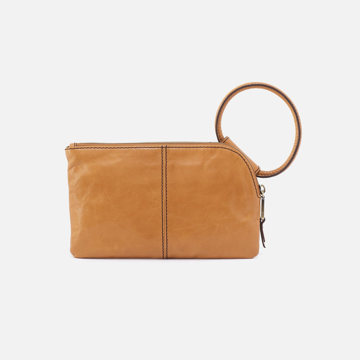 Sable Wristlet In Polished Leather - Natural | HOBO