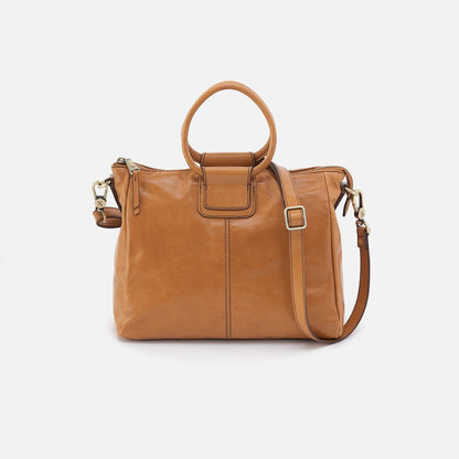 Sheila Medium Satchel In Polished Leather - Natural | HOBO