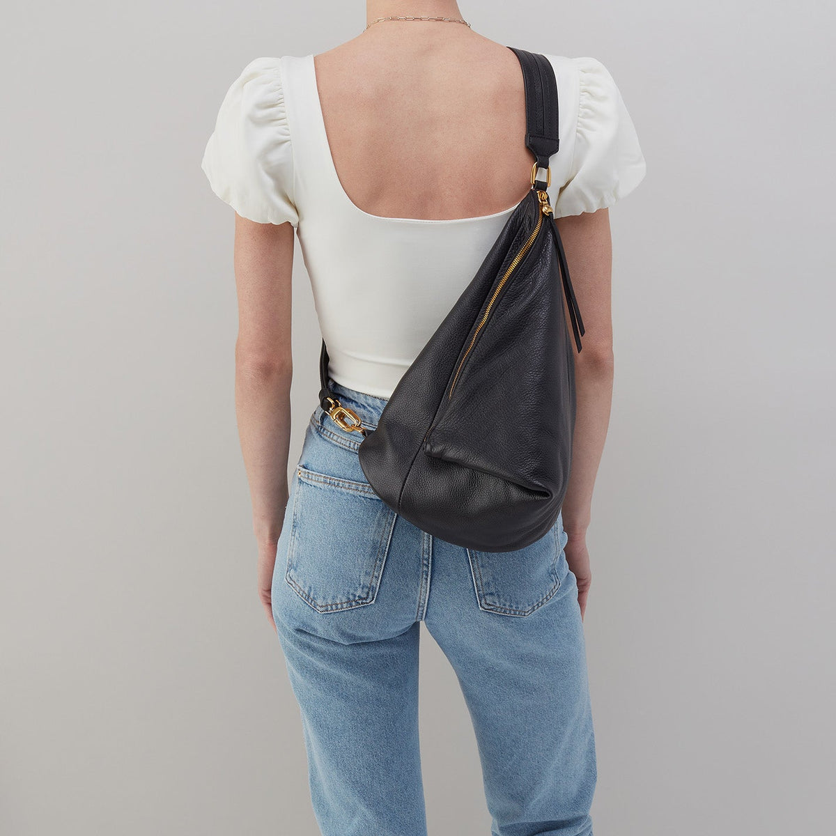 Sway Convertible Sling In Pebbled Leather - Black | HOBO