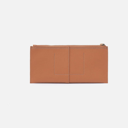 Vida Large Pouch in Micro Pebbled Leather - Biscuit | HOBO